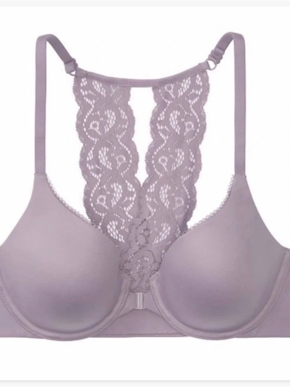 Victoria's Secret Mauve Lace Racerback T-Shirt Bra